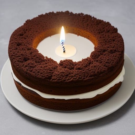 Birthday Cake with One Candle