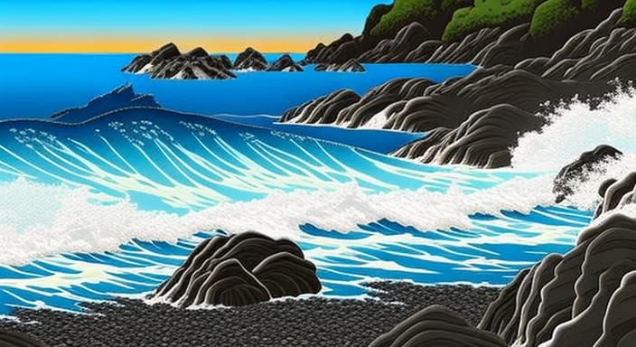 Rocky Shoreline : Japan