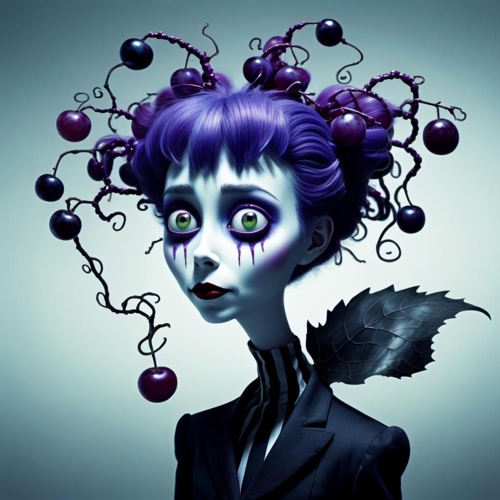 Miss Grape in Tim Burton Style