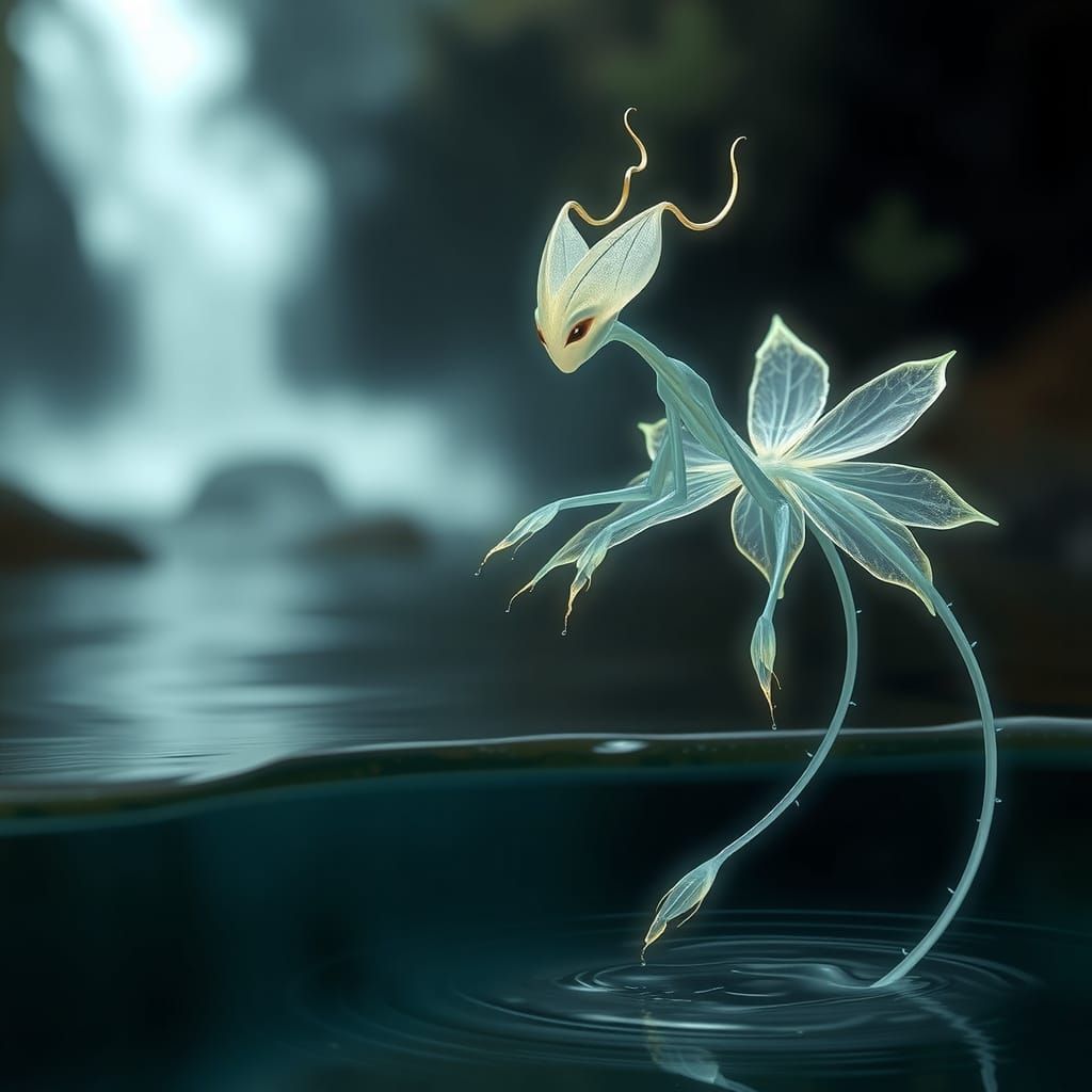 Ethereal Water Elemental in Enchanted Forest Pool