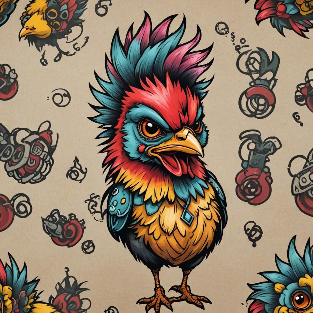 New school Tattoo