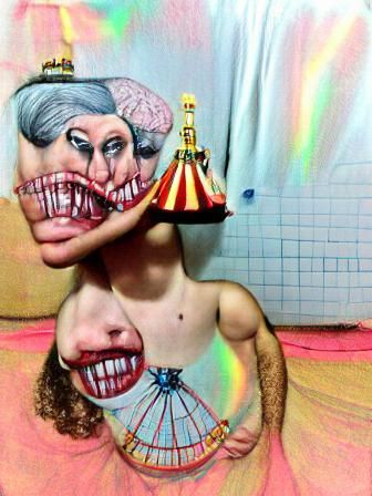 Digitally Rendered Freak Show Scene