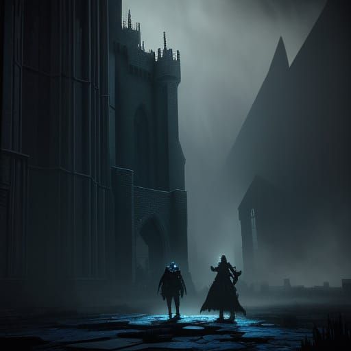 Minecraft Wither and Steve Confrontation in Dark Castle