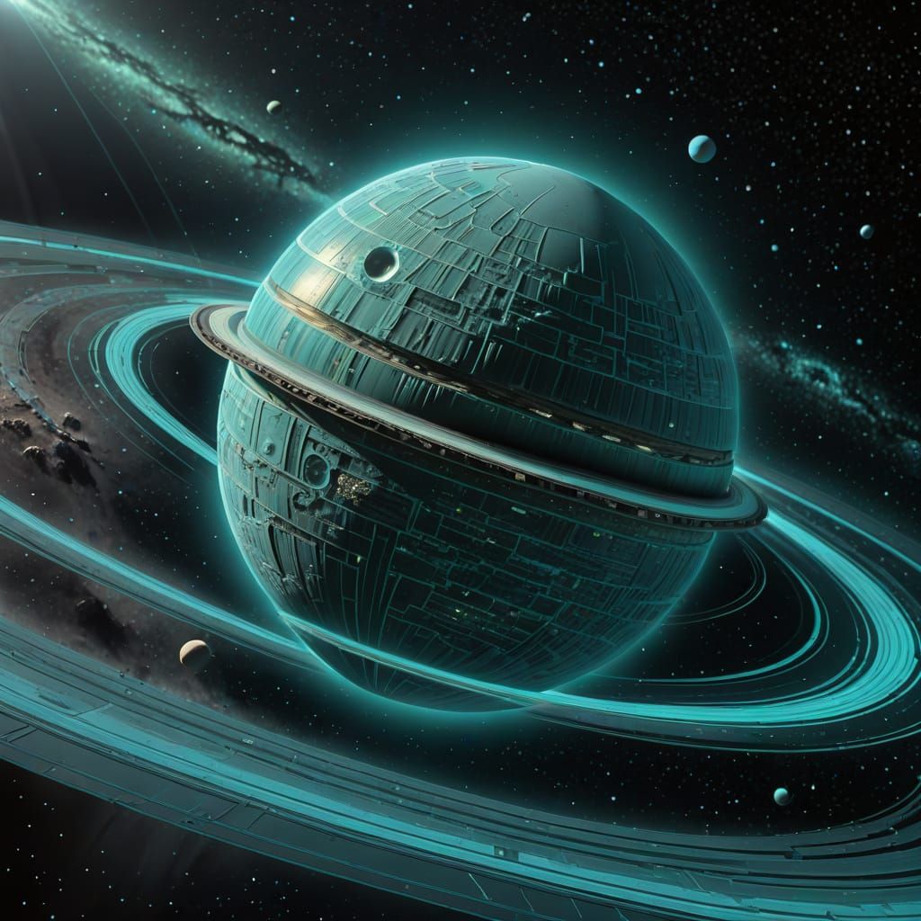 Uranus Cutaway: Detailed 3D Space Illustration
