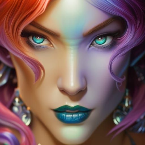 Rainbow Potion Bottles, Fantasy Digital Art