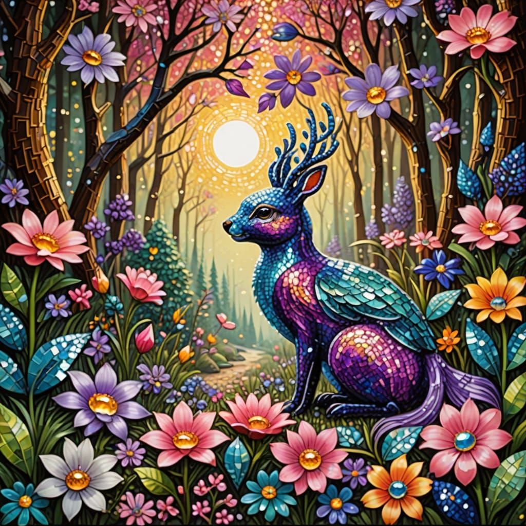 Whimsical Forest of Sparkling Sequins