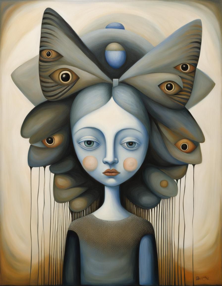 Surreal Portrait in the Style of Bridget Bate Tichenor