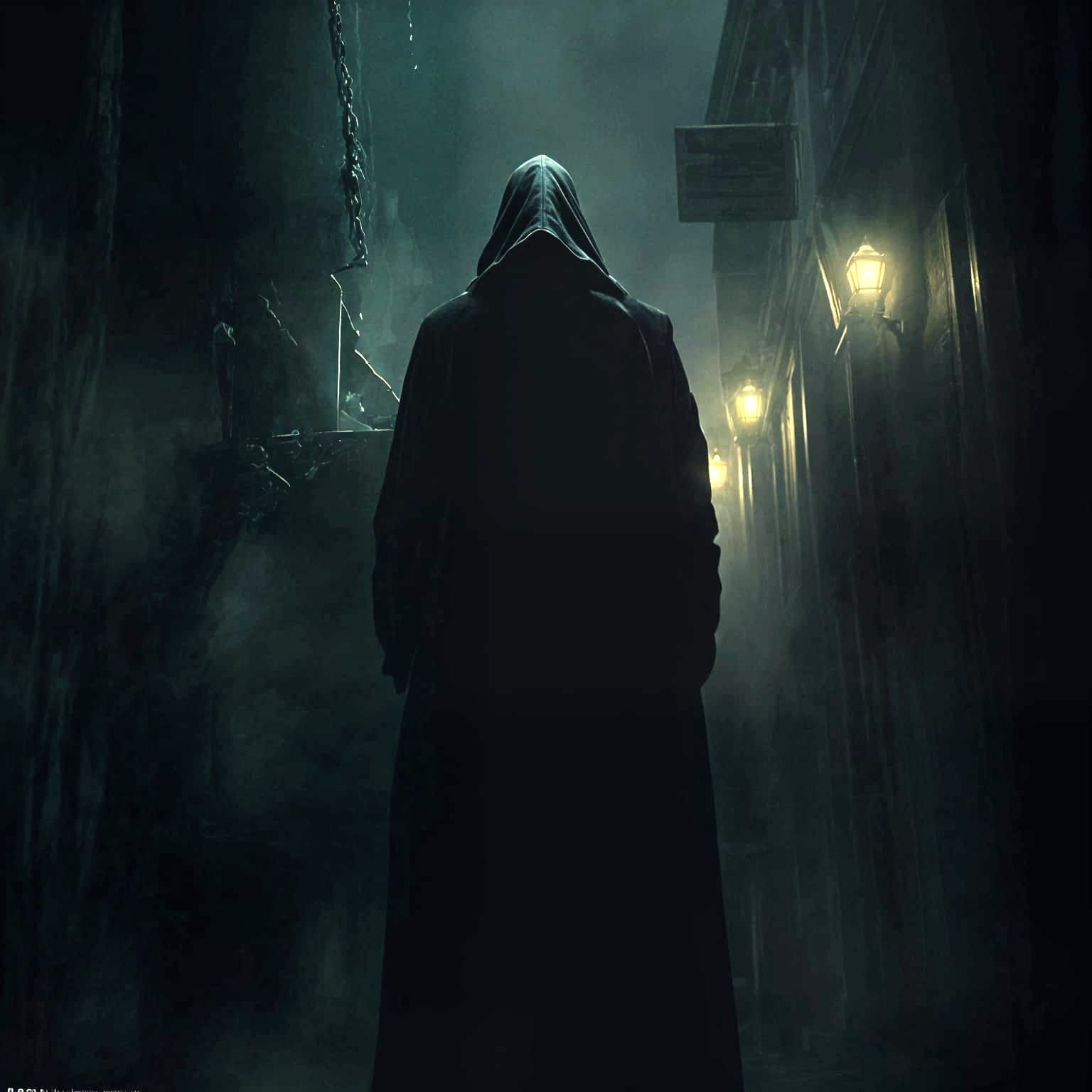 Shadows of Secrecy in a Fog-Shrouded Alleyway