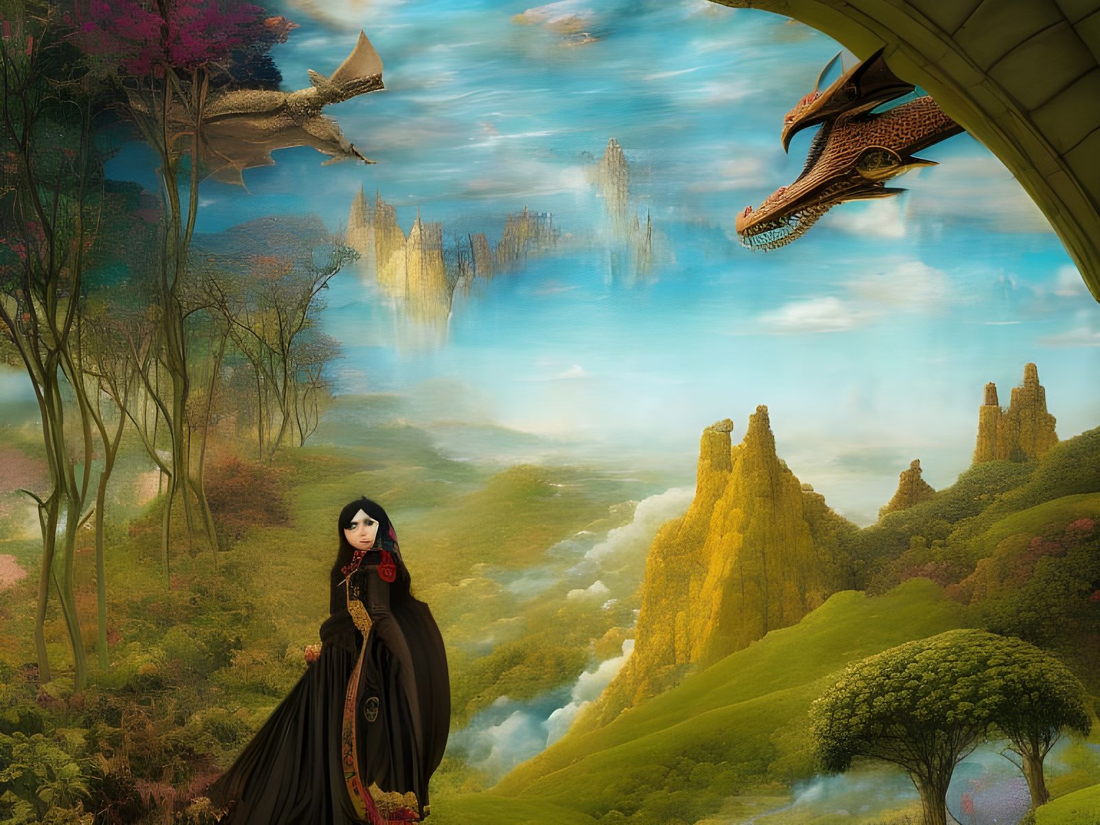 Surreal Cartoon Dragon in Detailed 3D Render