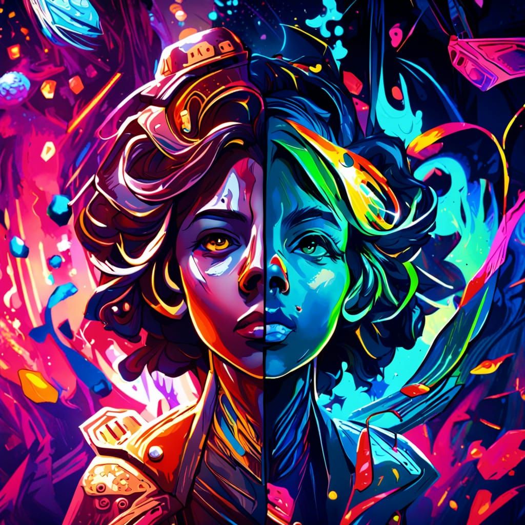 Dark Fantasy Masterpiece in Art Nouveau Style