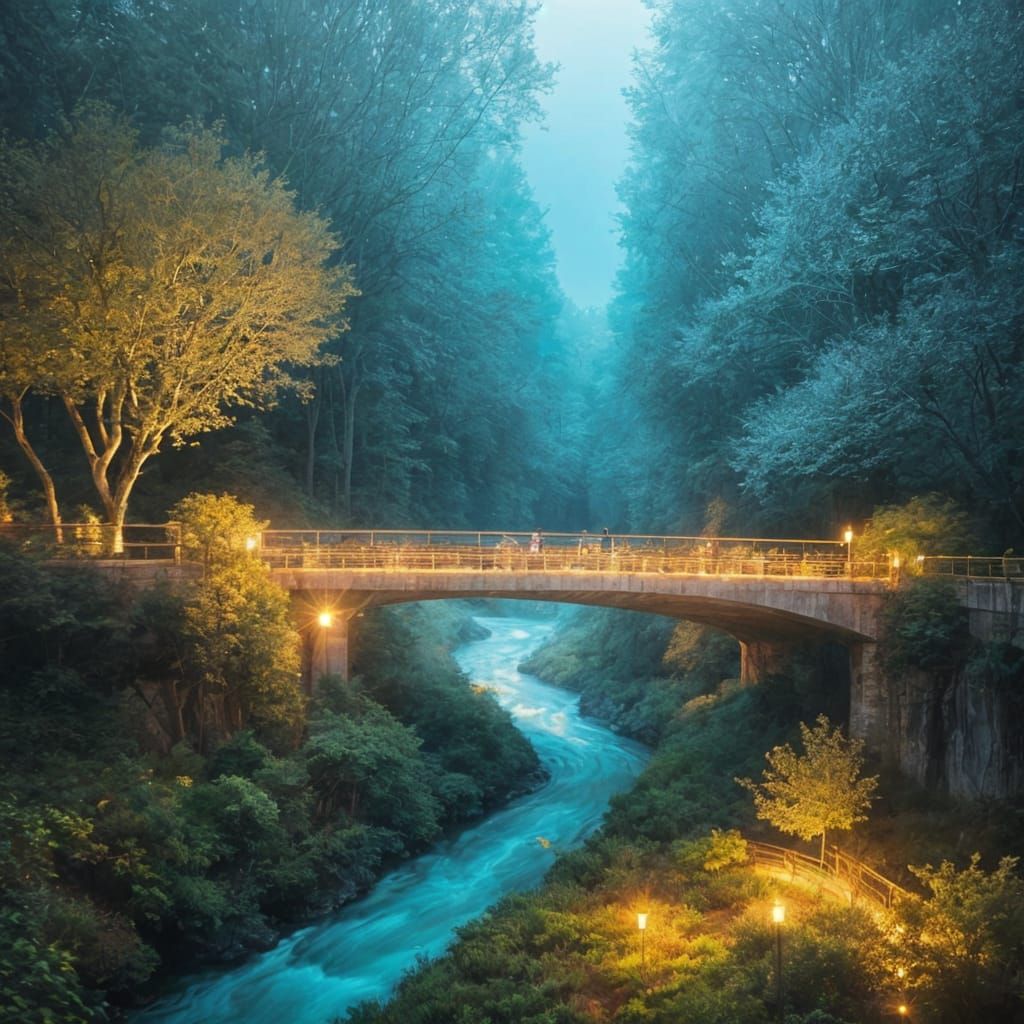 Child Enters a Magical World of Chocolate River