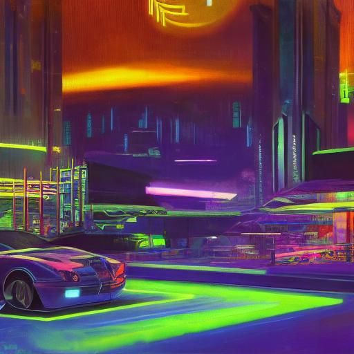 Mystical Woman Meditates in Cyberpunk Cityscape