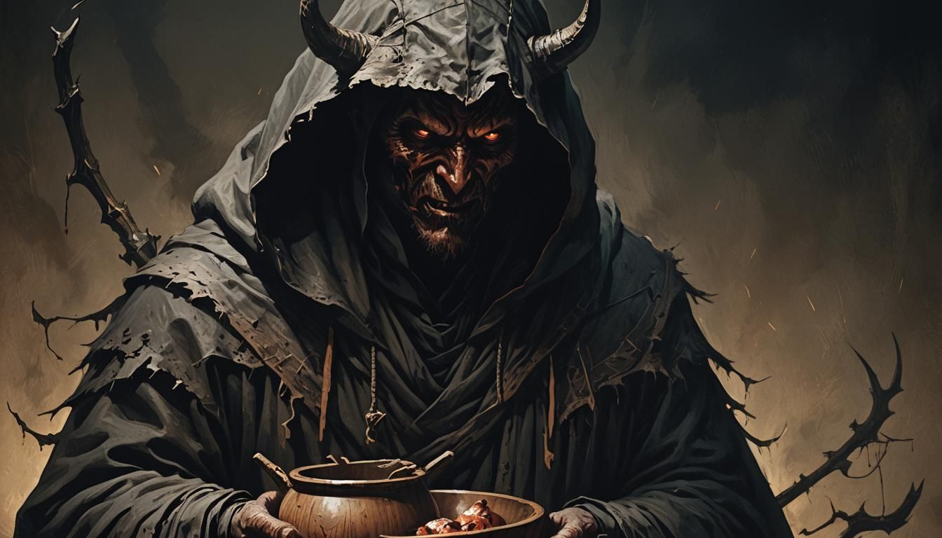 Dark Fantasy Portrait: The Devil as Beggar