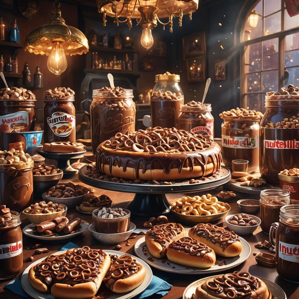 Nutella Feast: Fantastical Food Art in 8K