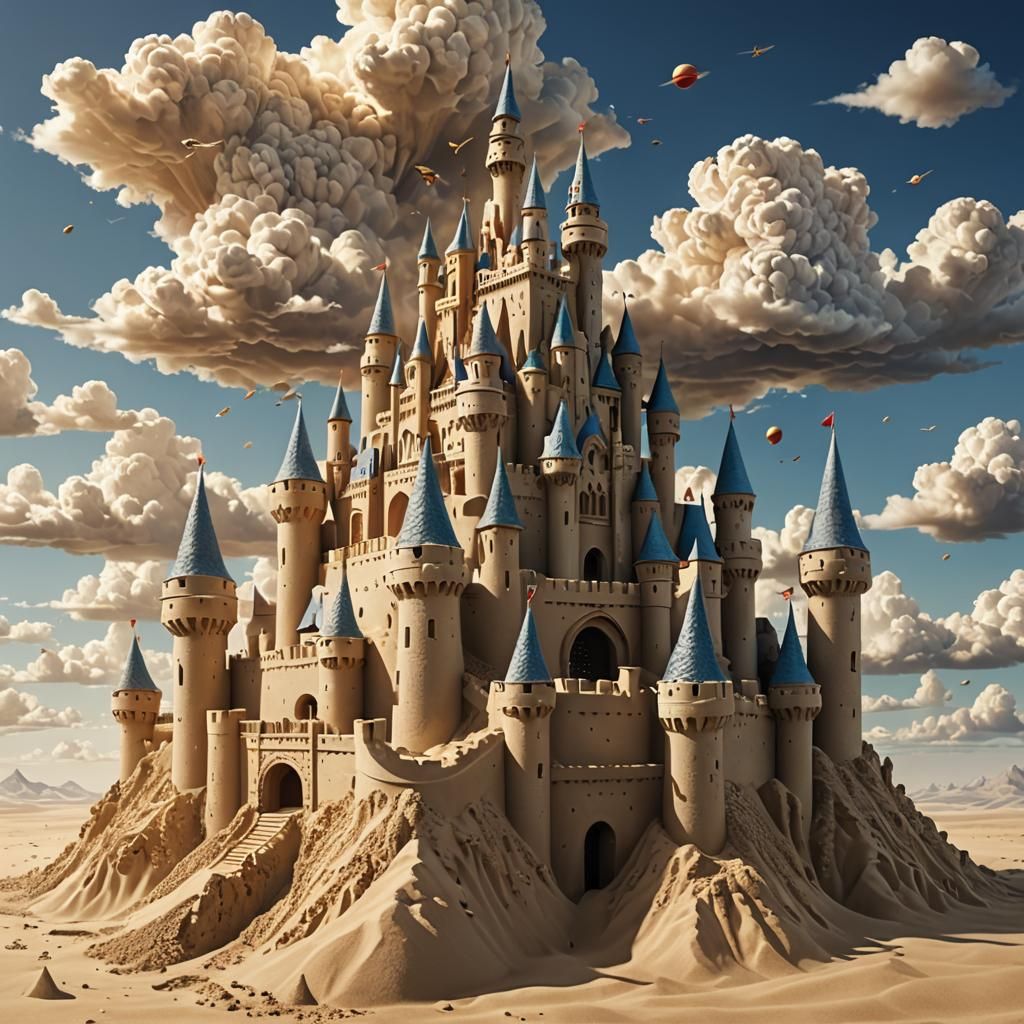 Flying Sandcastle Citadel in the Sky
