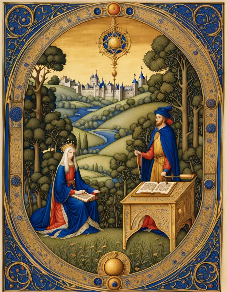 Illuminated Manuscript Page with Potions and Elixirs