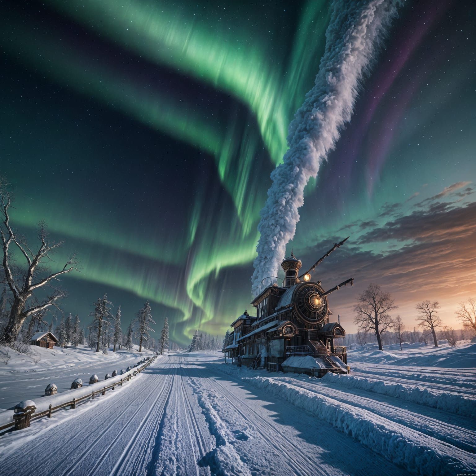 Arctic Aurora: A Fantastical Digital Painting