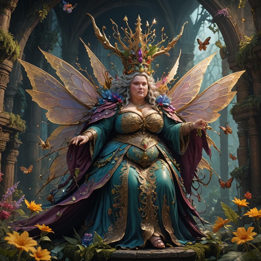 Fantastical Fairy Queen in Detailed Matte Painting