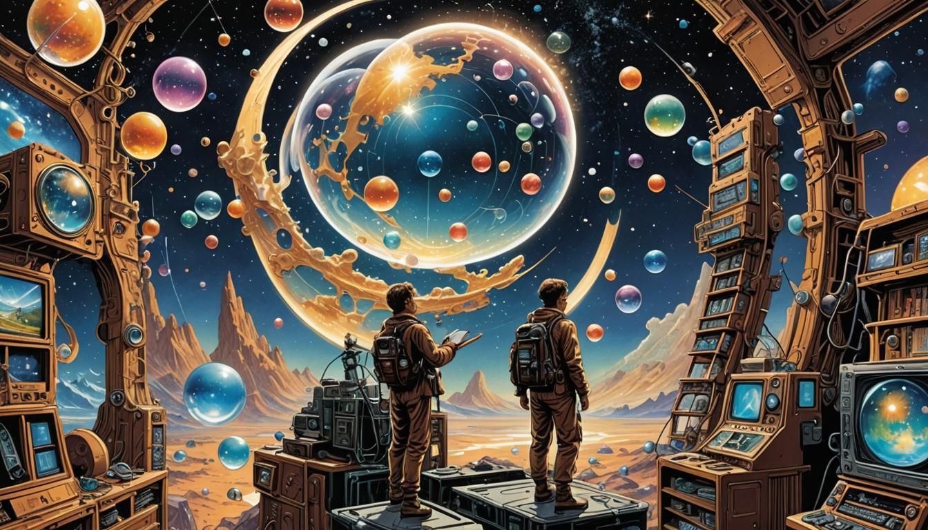 Vintage Magazine Cover: Monitors and Crystals in Comic Art