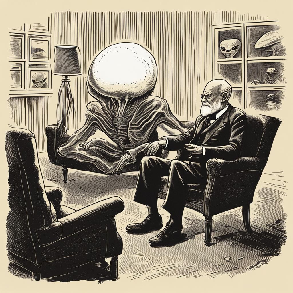Freud Psychoanalyzes an Alien from Alpha Centauri