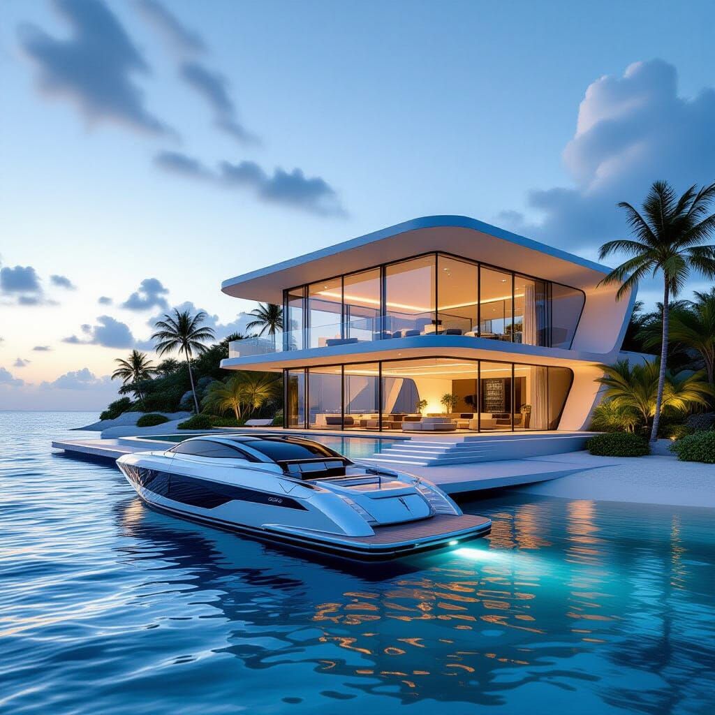 Luxurious Minimalist Villa on Remote Island