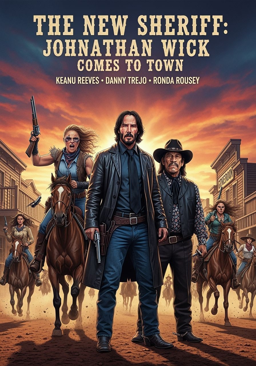 Johnathan Wick: Gritty Western Movie Poster