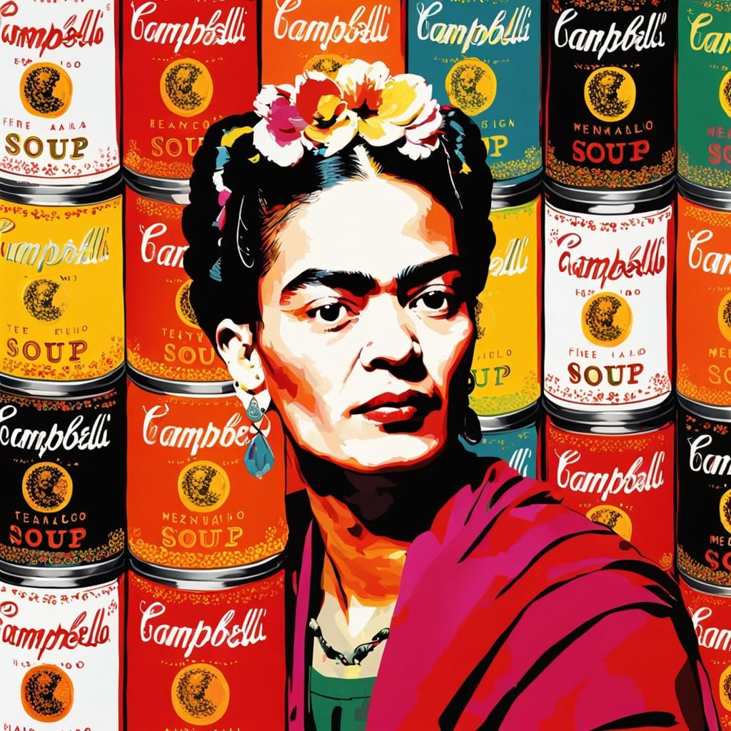 POP ART Portrait FRIDA KAHLO Tomate Soup