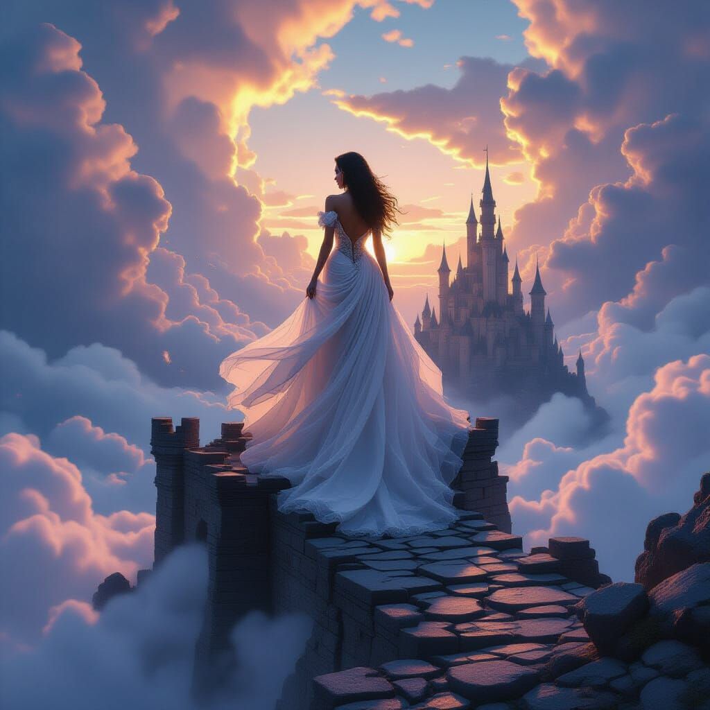 Ethereal Katy Perry in Fantasy Landscape Art