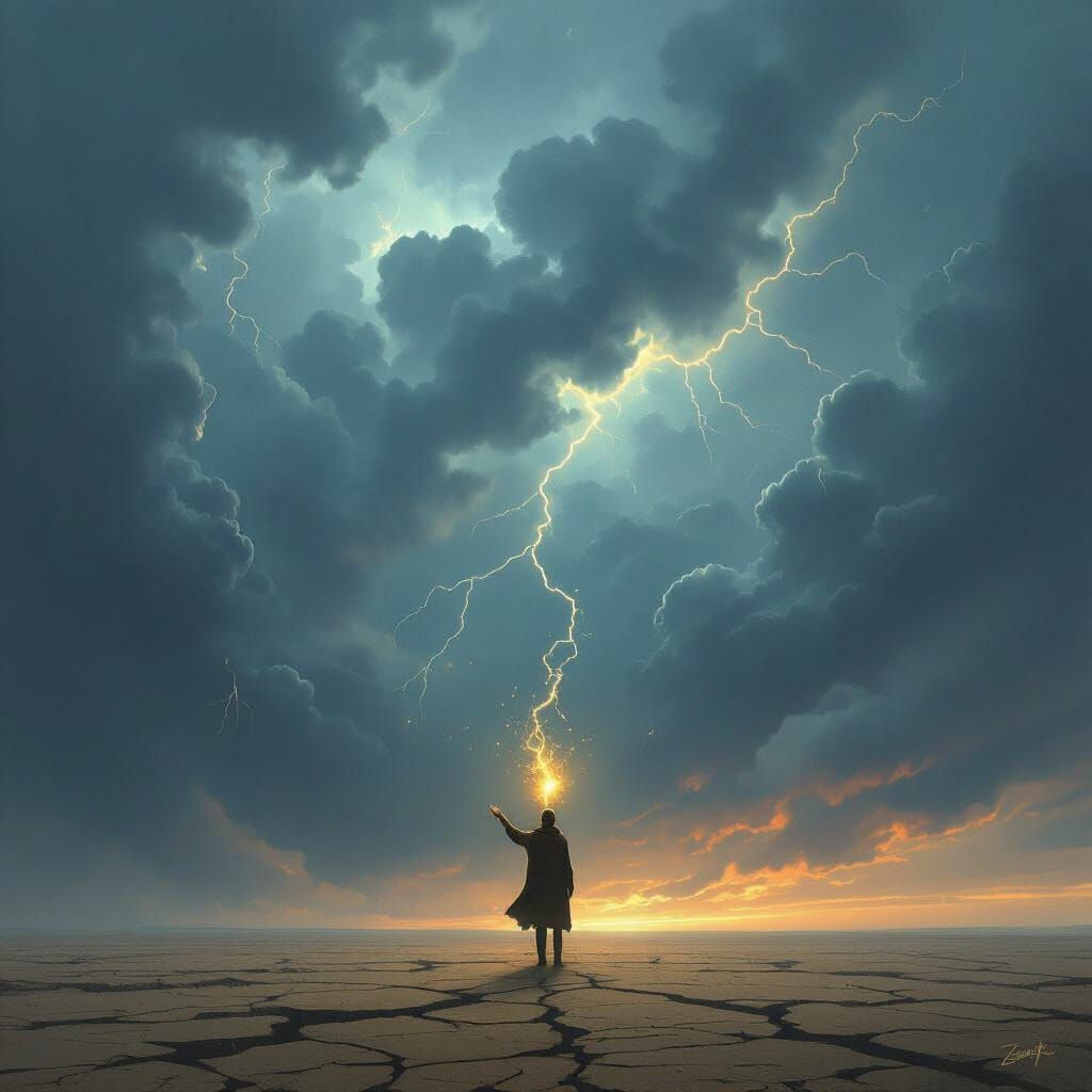 Hope's Flicker Amidst Desolate Darkness