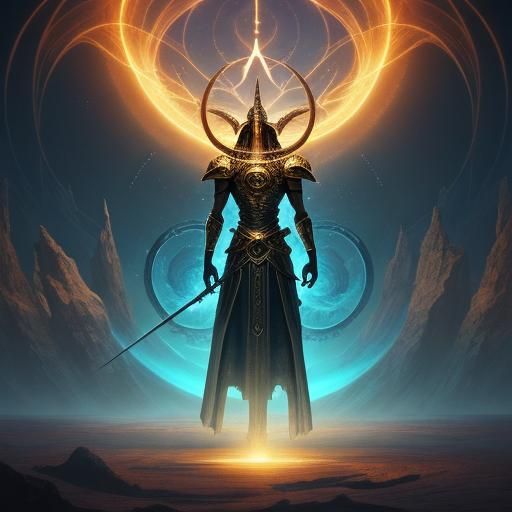 Mystical Portal: A Surrealist Holy Warrior