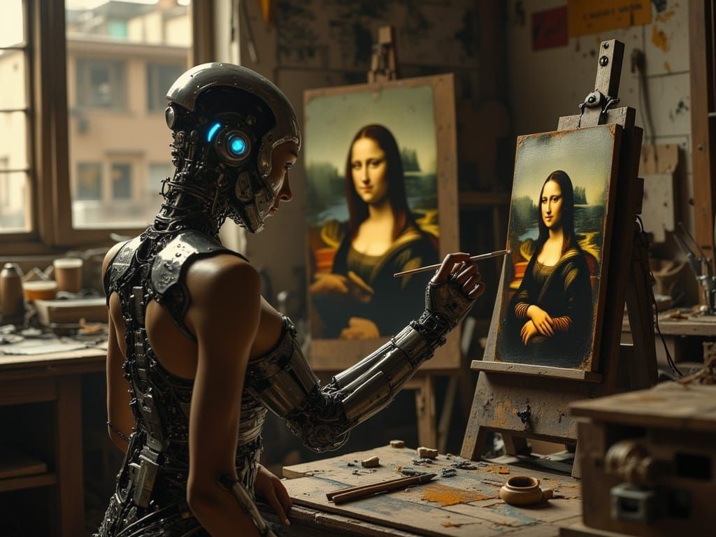 Android Artist Paints Mona Lisa in Photorealistic Style
