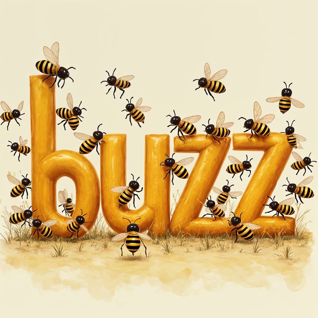 Bees Buzzing: An Onomatopoeia Drawing