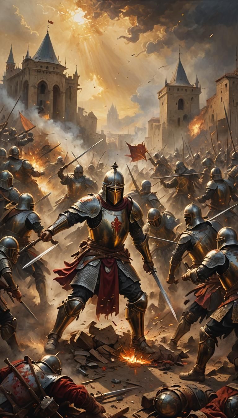 Byzantine Soldiers Clash in Epic Medieval Battle