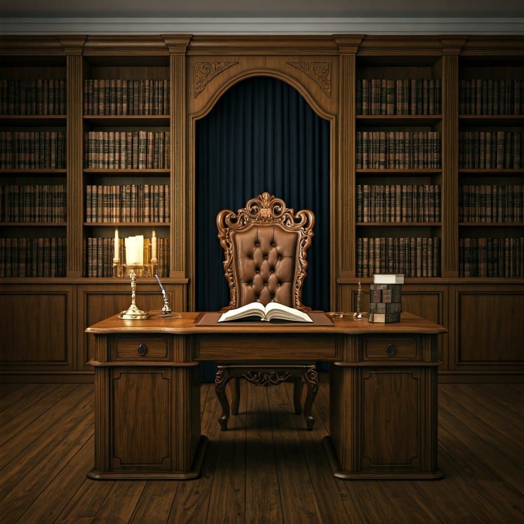 Elegant Study Room Inspired by Jewish Spiritual Leaders