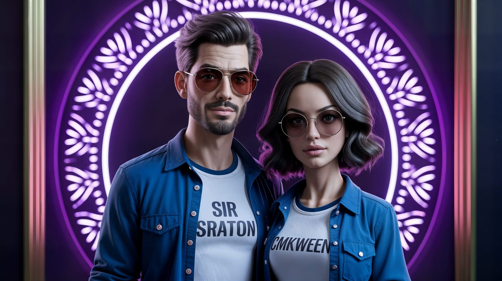 Moody CGI Cartoon Couple Exudes Cool Mystery
