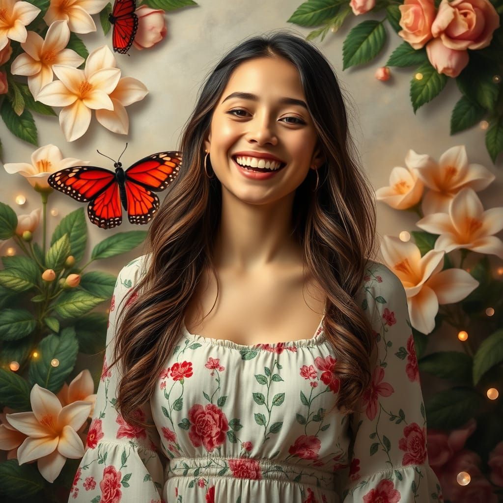 Whimsical Floral Dream in Soft Pastel Colors