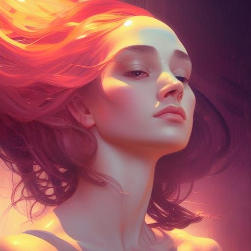 Venus Portrait in Artgerm and Mucha Style