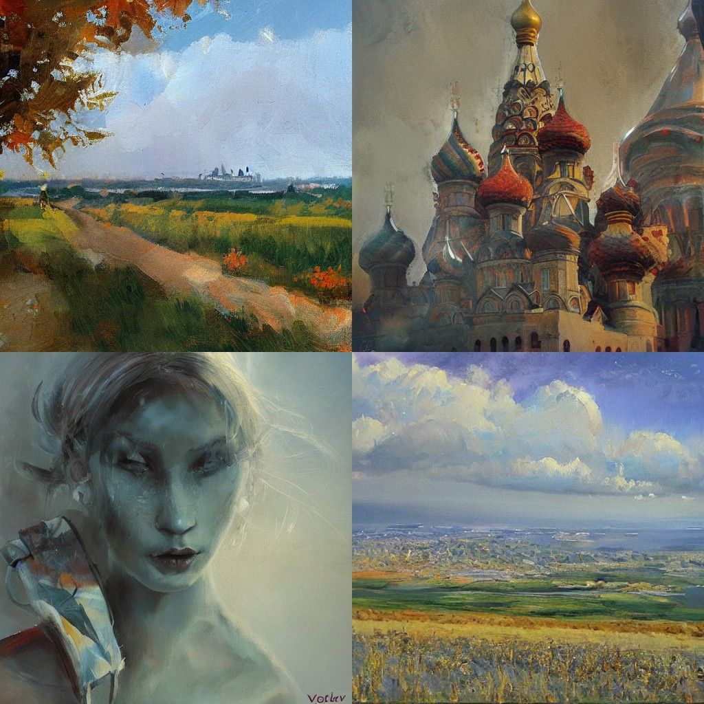 Abstract Expressionist Painting in Somber Tones