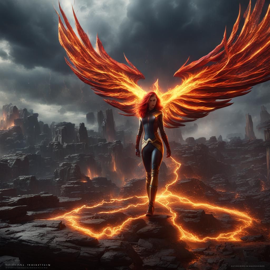 Dark Phoenix, Psylocke, and Storm: X-Men Concept Art