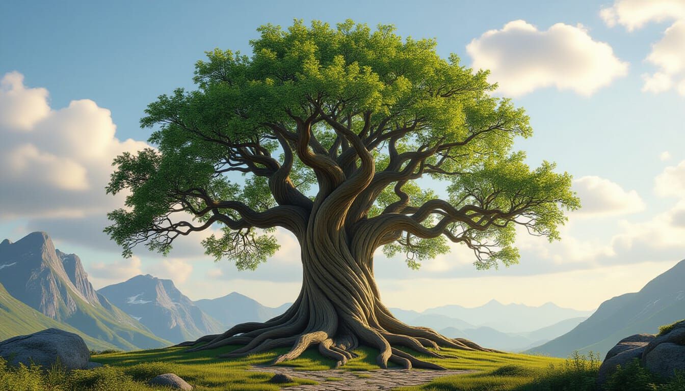 Realistic Render of Yggdrasil, the Tree of Life