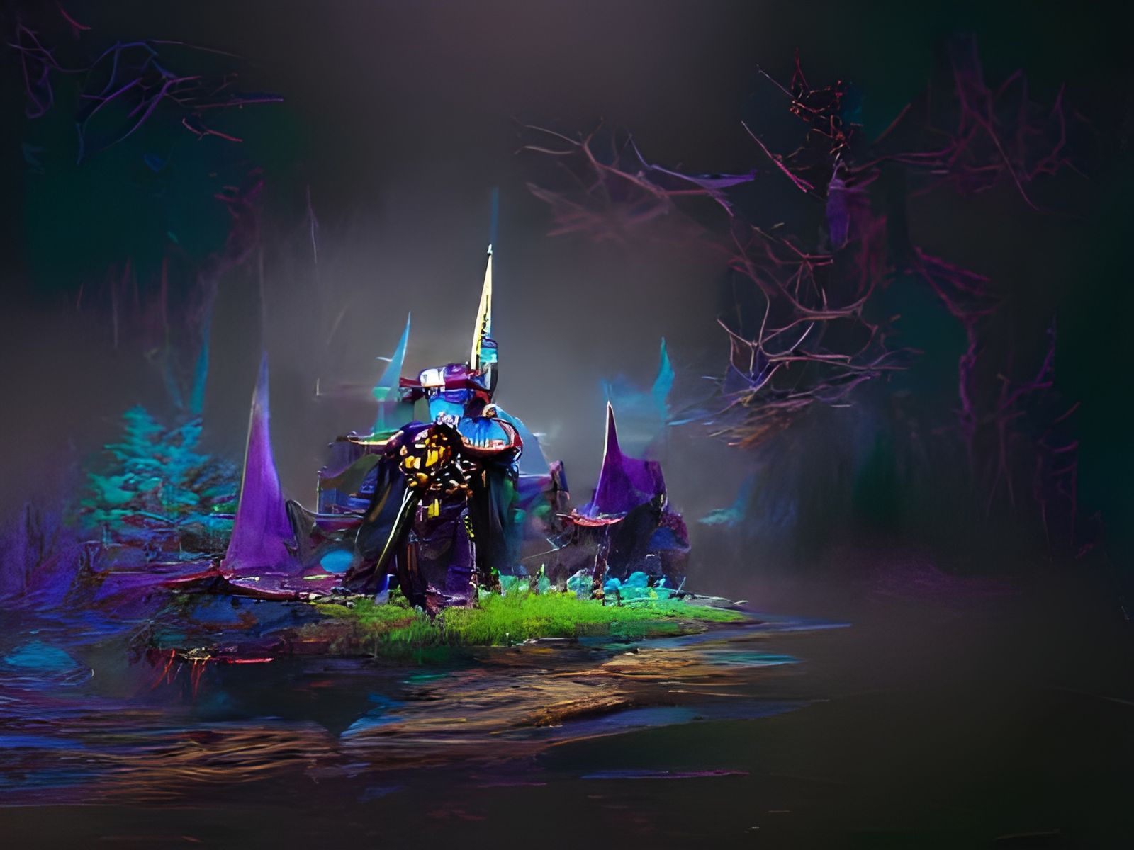 Witch Knight in Dark Land: 8K Concept Art