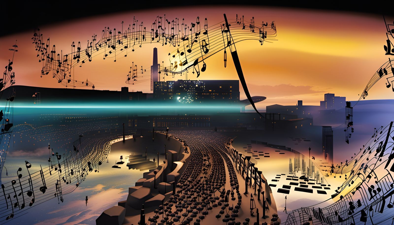 Graphic Music Notation in Kinetic Pointillism Style