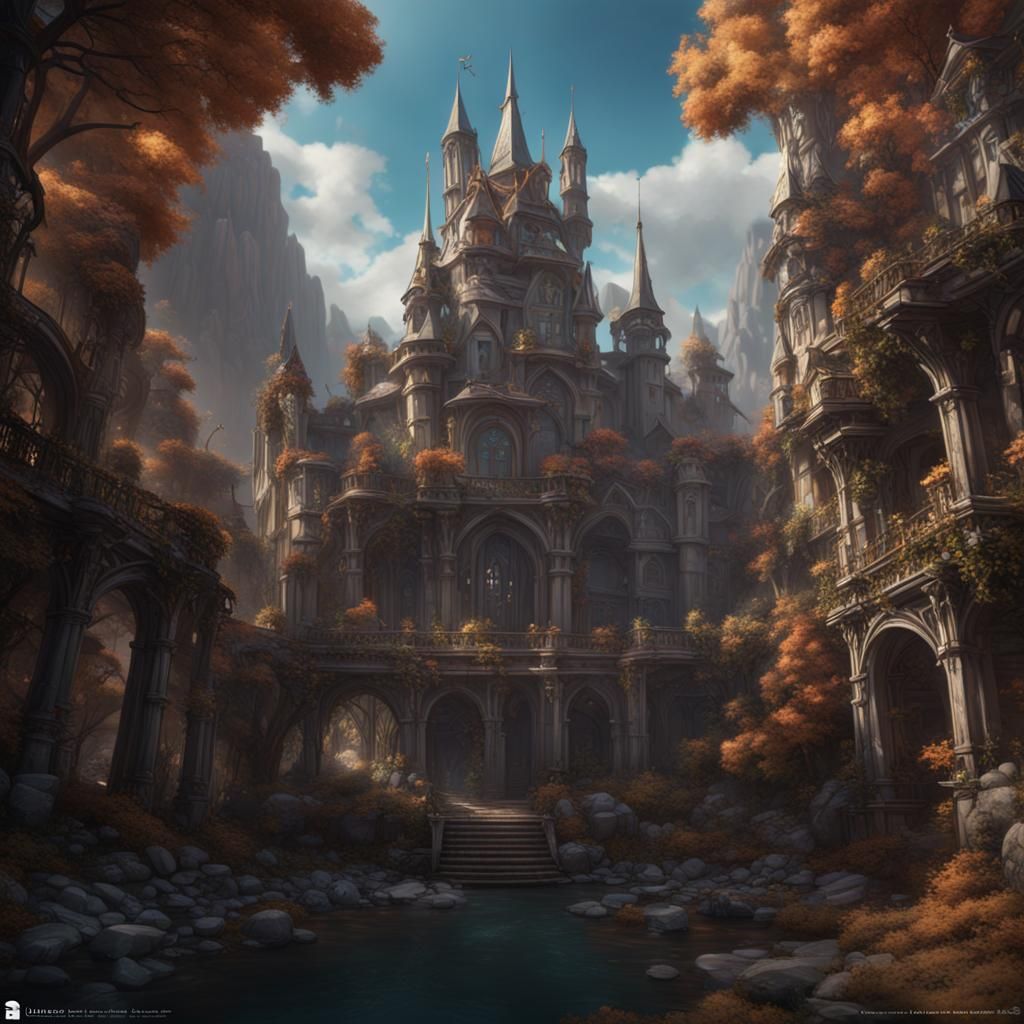 Detailed Matte Painting of Dame Blanche