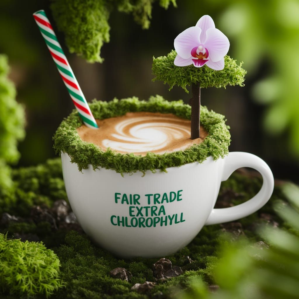 Miniature Rainforest Thrives Inside Coffee Cup