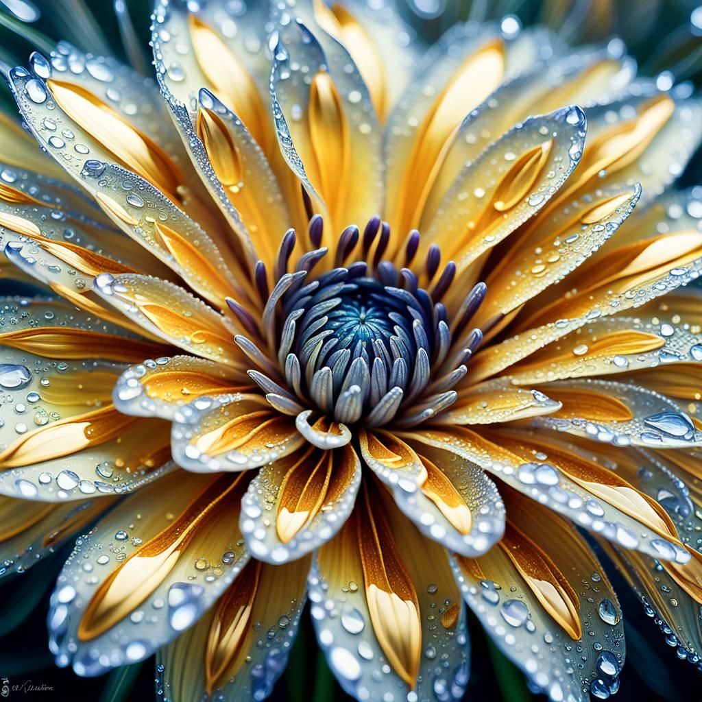 Surreal Floral Macro Photograph in Oil Painting Style