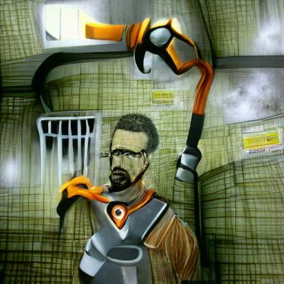 Gordon Freeman Digital Rendering