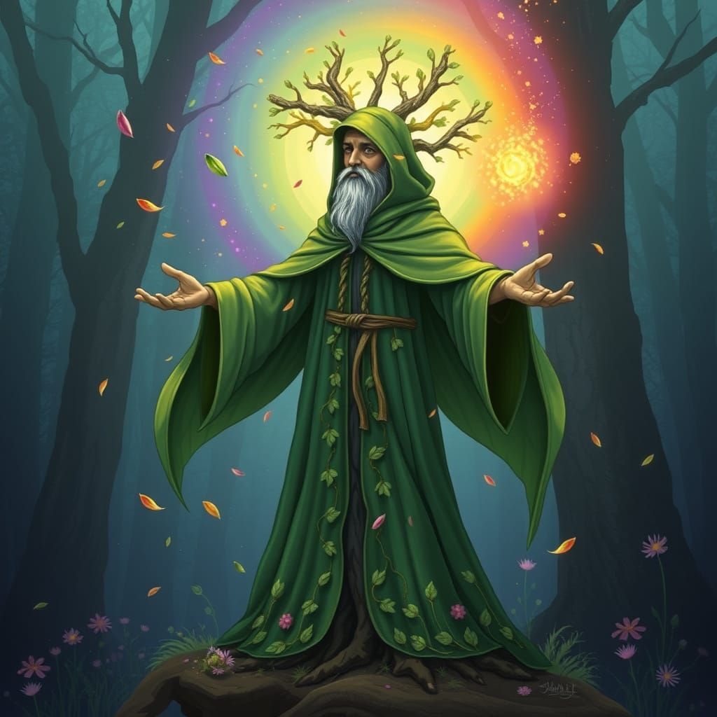 Whimsical Tree Magician Conjures a Rainbow Forest