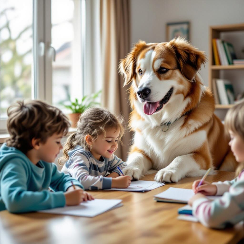 KOKO Robot Supervises Children Doing Homework in Study