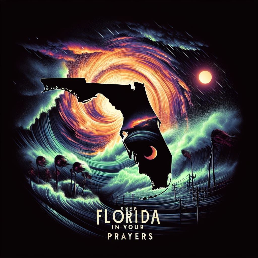 Hurricane Within Florida Silhouette: A Prayer for Unity
