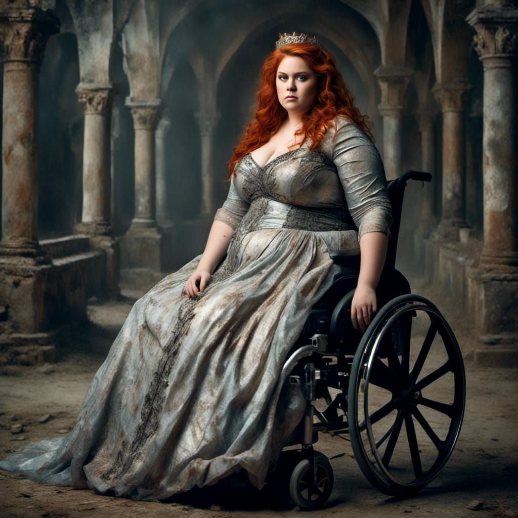 Curvy Princess in Fairytale Castle, Macabre Portrait